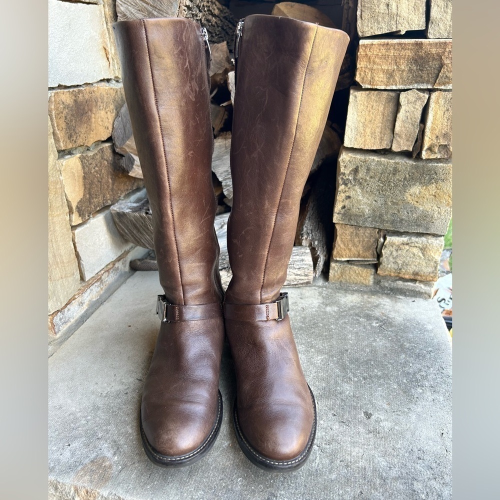 Ecco Sartorell 25‎ women’s knee high riding cocoa brown boots Sz-37(6.5) K